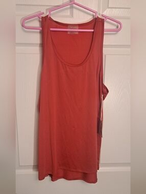 Jessica Simpson XL Workout  Sports Tank Coral-Red Scoop Neck New Tags